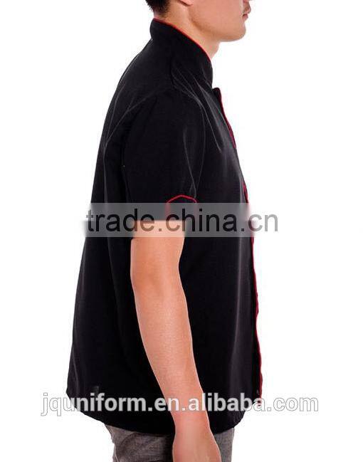 Guangzhou Uniforms Manufacturer New Design Black Cotton Fabric Unisex Chef cook uniform kitchener uniforms