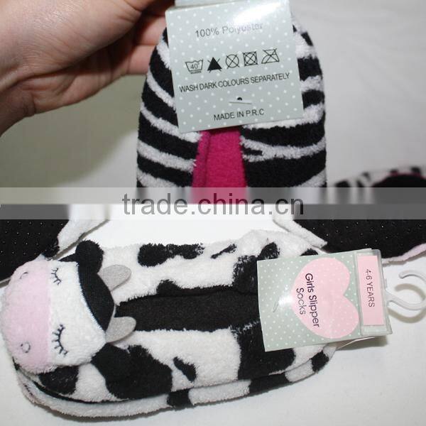 Fashion Parent-child animaL-headed slippers winter family indoor fleece slippers
