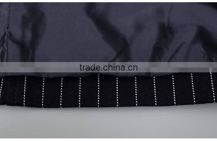 2016 latest designs lady formal stripe winter women long coat