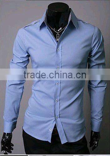 Slim fit style 100% Organic Cotton Light blue Shirt for men
