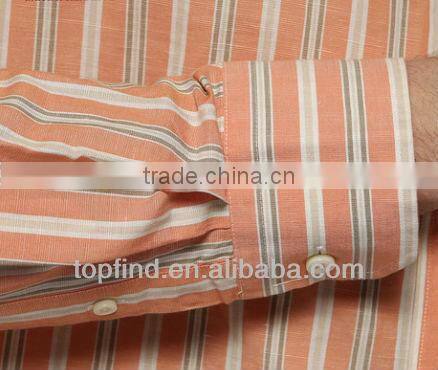 Lasted Fashion Long Sleeve Stripe Men Shirt with button down collar