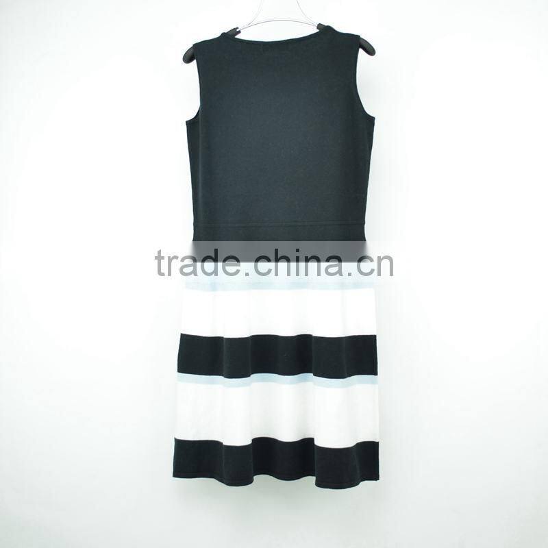 stripe elegant long Custom Fashion Latest Dress Designs