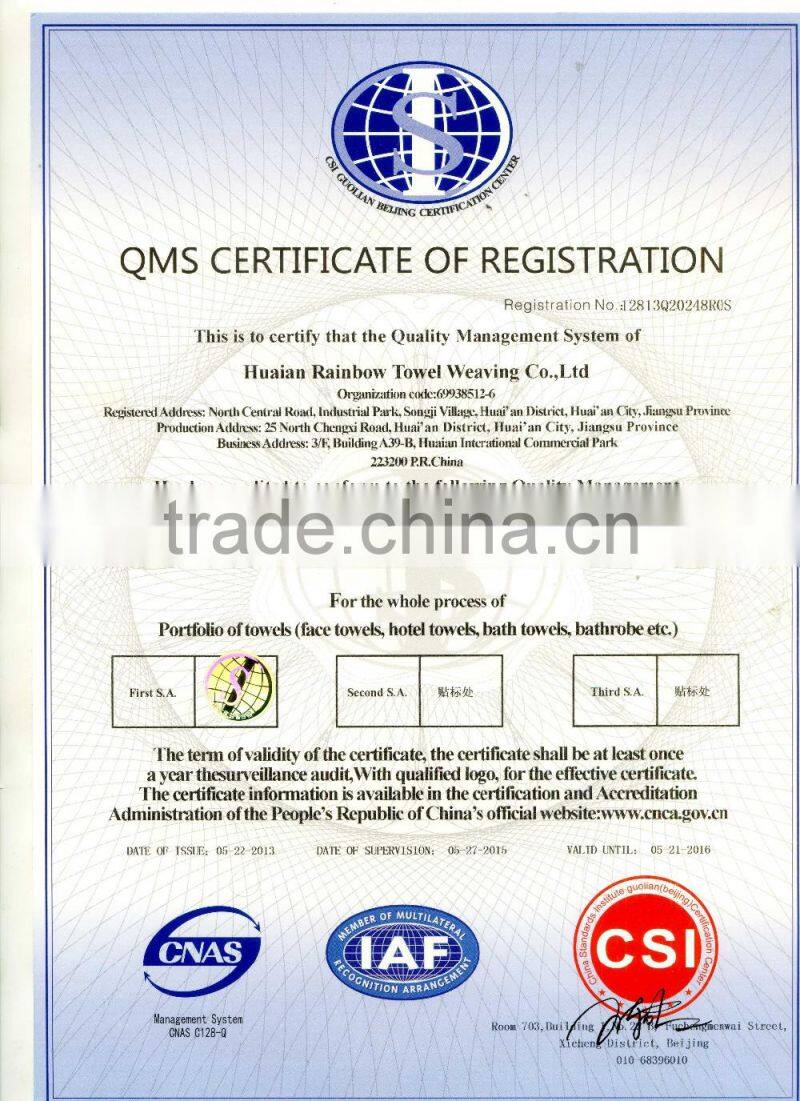 100 cotton embossed customized pattern hand towels