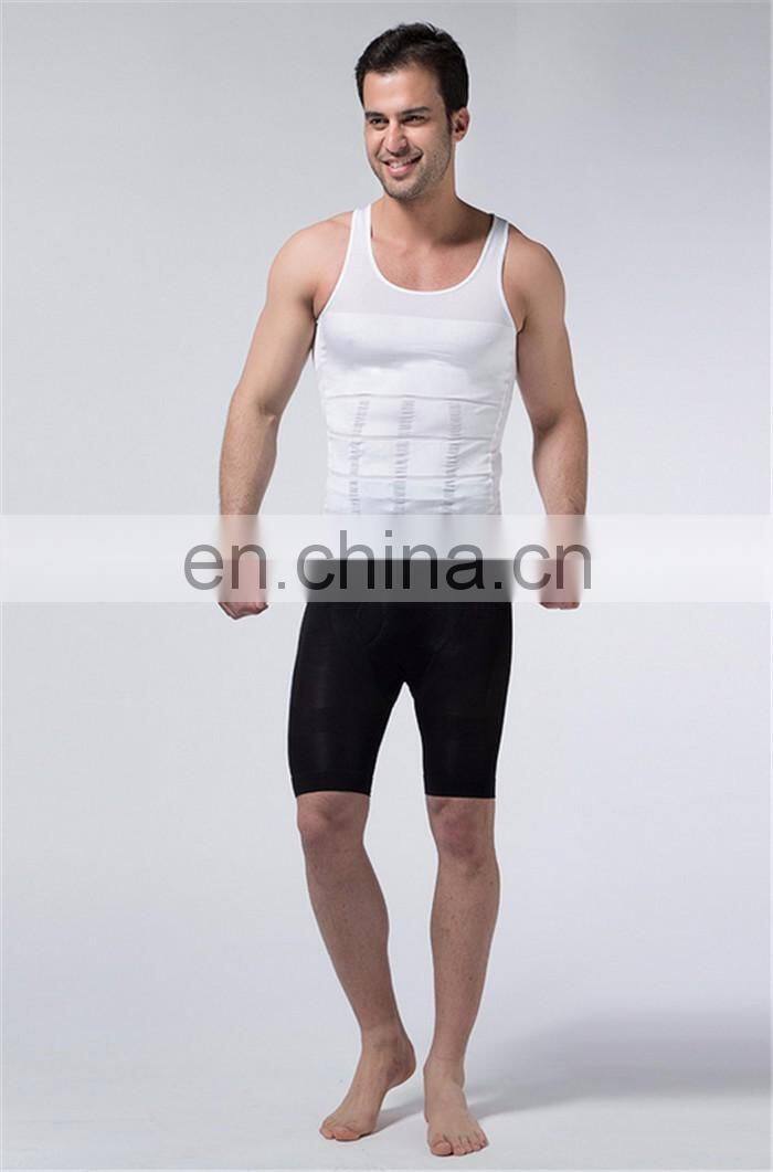 Mens Slimming body shaper vest slim belly buster underwear compression vest