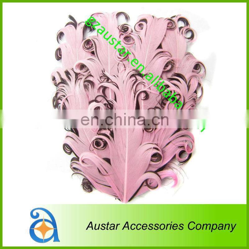 NEW! Hot sell Tourquoise / Brown Nagorie Curled Goose feather pads