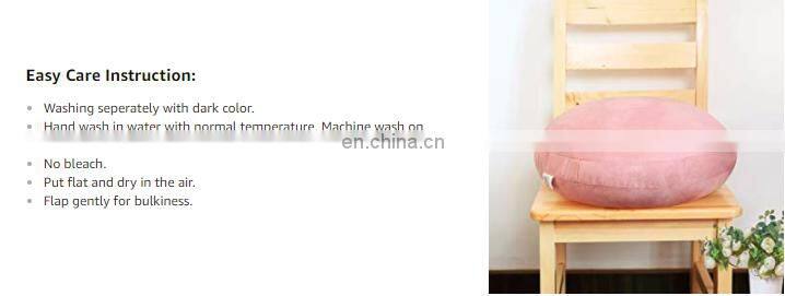 Super Soft Suede Floor Pillows 3 Denier Feather Like Polyester Filling Floor Cushion Seat Round Decorative Throw Pillow