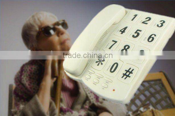 Blind people phone, easy button telephone