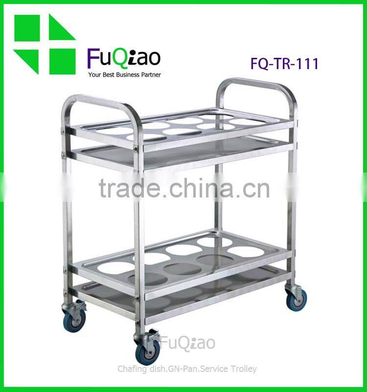 Hotel And Restaurant Supplies 4-tier stainless steel trolley , food Service trolley