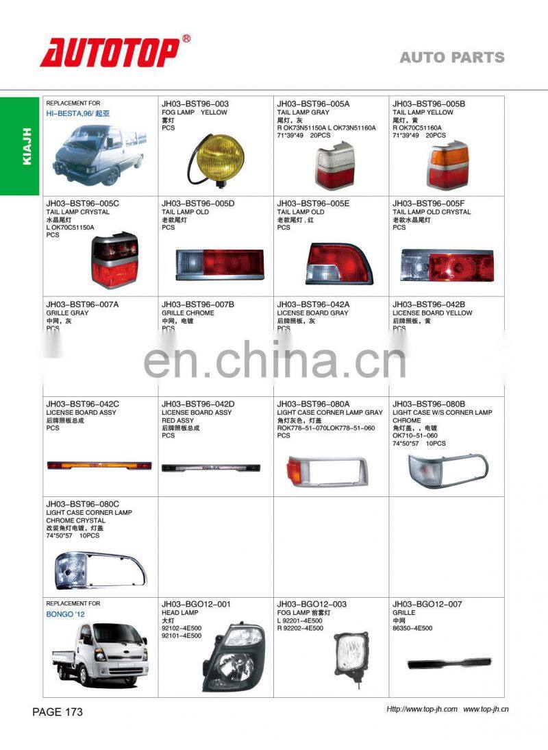 CARVAL/JH/AUTOTOP AUTO PARTS FOR KIA HI-BESTA 96