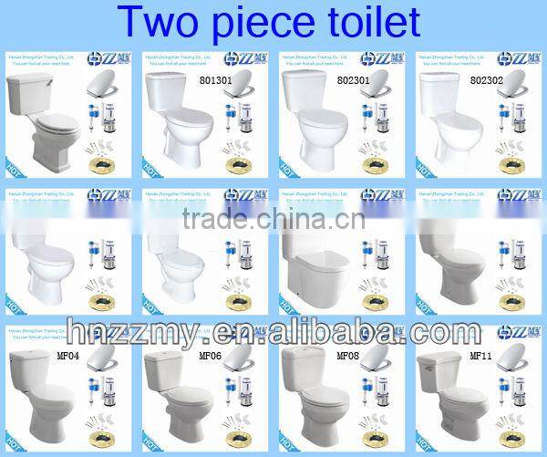 washdown soft close modern white color dual flushing system two piece western toilet