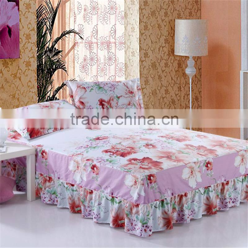 2014 best selling products 100%cotton flat sheet/bedskirt/ bed cloth