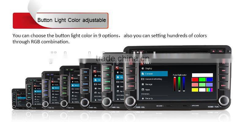 2 Din Car DVD Player for Volkswagen Android 4.4.4 OS RADIO+WIFI/3G+Torque OBD2+CANBUS+GPS+BT+AUX in/out+USB/SD+Two USB+SWC Playe