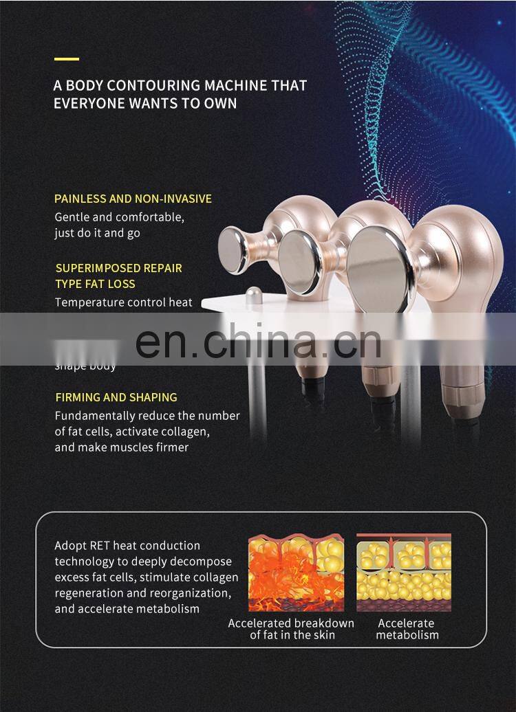 RF RET Therapy Body Slimming Machine for Body Shaping Weight Loss Skin Tightening Lymph Drainage Resistive Electric Transfer