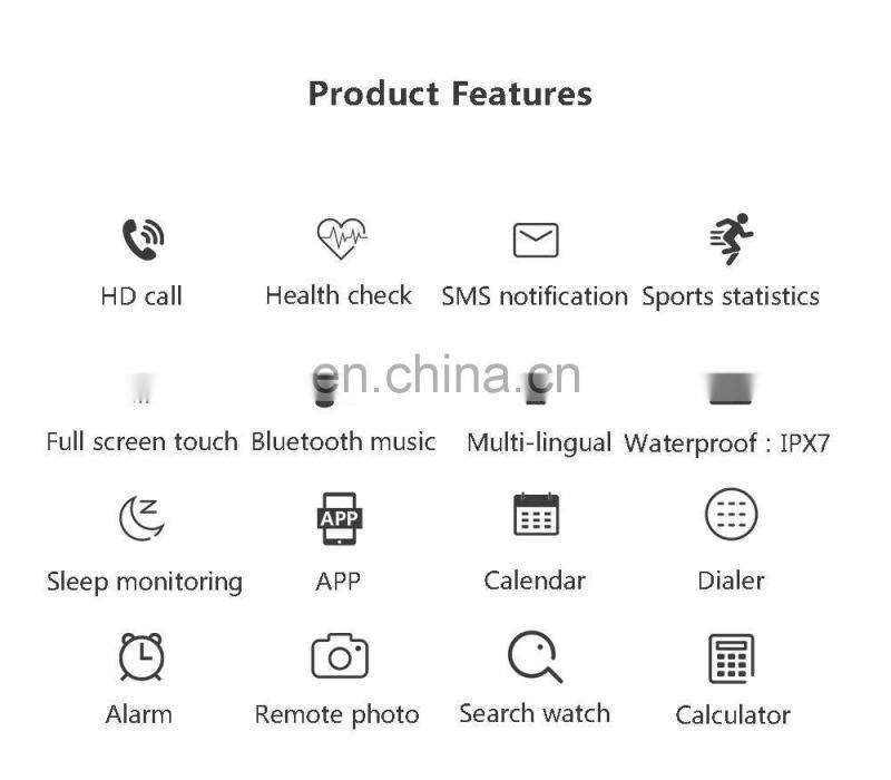 P9 Smart Watch Men Full Touch Screen Fitness Tracker Calender IPX7 Waterproof Blood Pressure Smart Clock P9 Smartwatch