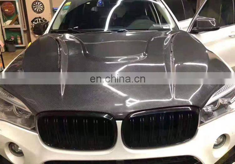 Runde Haman Style Carbon Fiber Material Auto Car Bonnet Engine Hood For BMW X5 X6 F15 F16 Hood