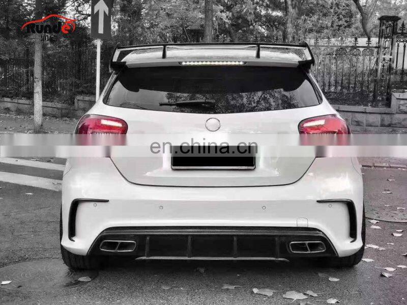 Runde PP Material For Mercedes-Benz A-Class W177 W176 A180 A200 A250 Modify A45 AMG Body Kit Front Bumper Rear Bumper Side Skirt