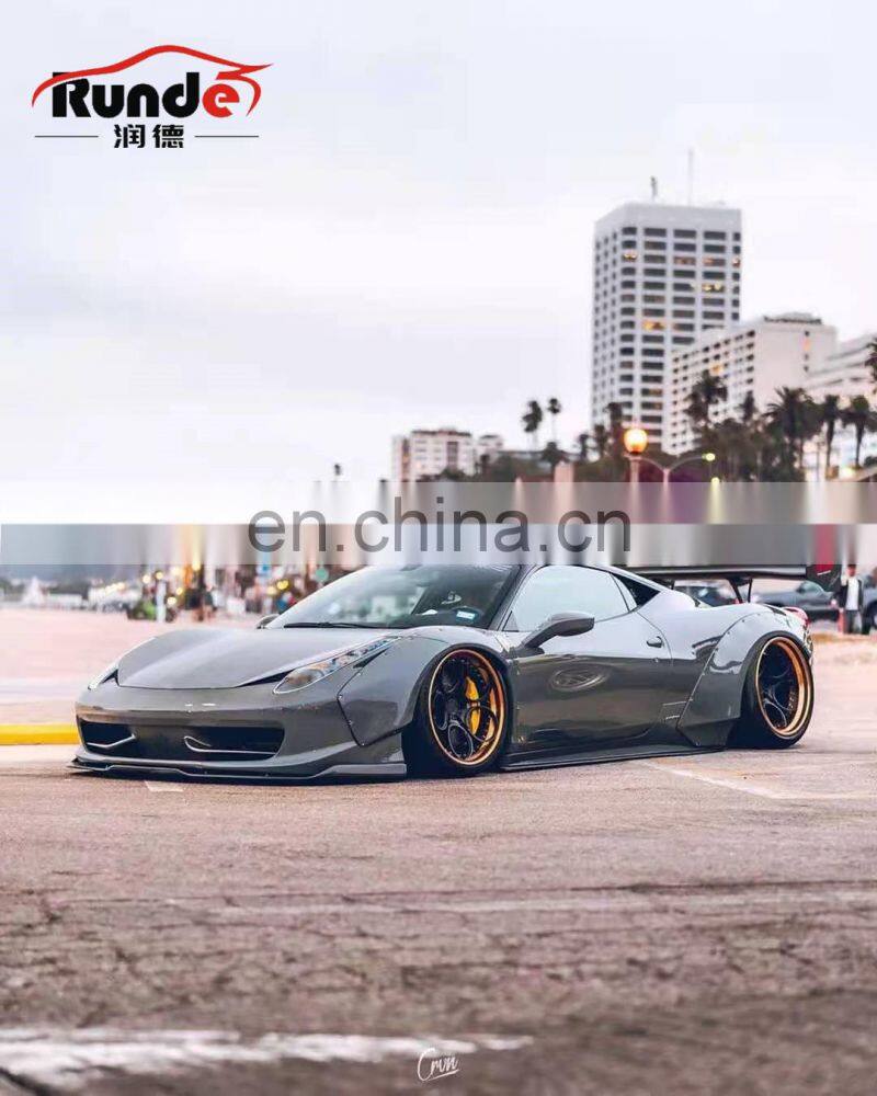 Runde LB Style Fiber Glass Material Wide Body Kit modificaion Suitable For Ferrari 458 Italia And Spider Upgrade body kit