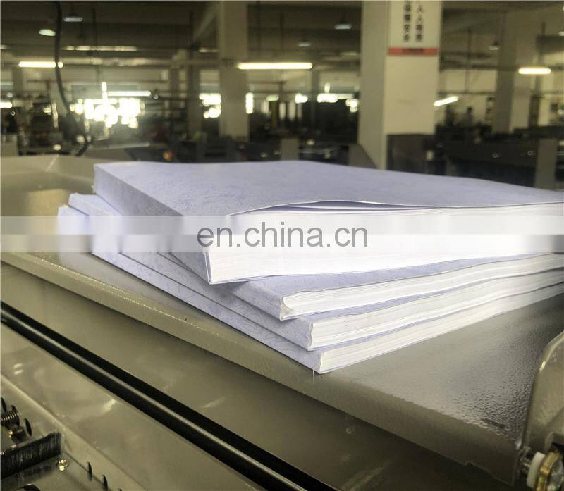 UK5 semi automatic Hot thermal glue spine book binder, hotmelt eva glue notebook binding machine