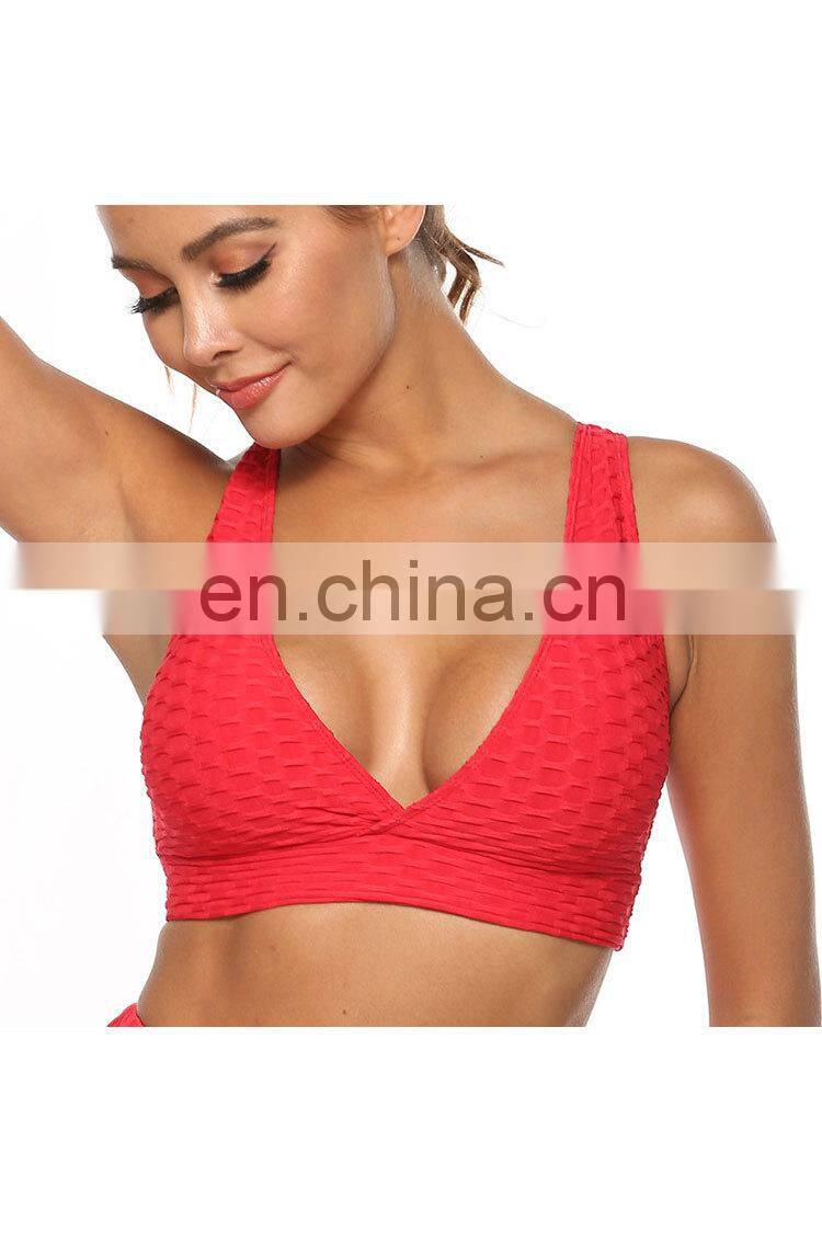 Sexy Women Sport Bra yoga sets Running Gym Yoga Padded Bra Fitness Tank Stretch Workout Tops and lagging