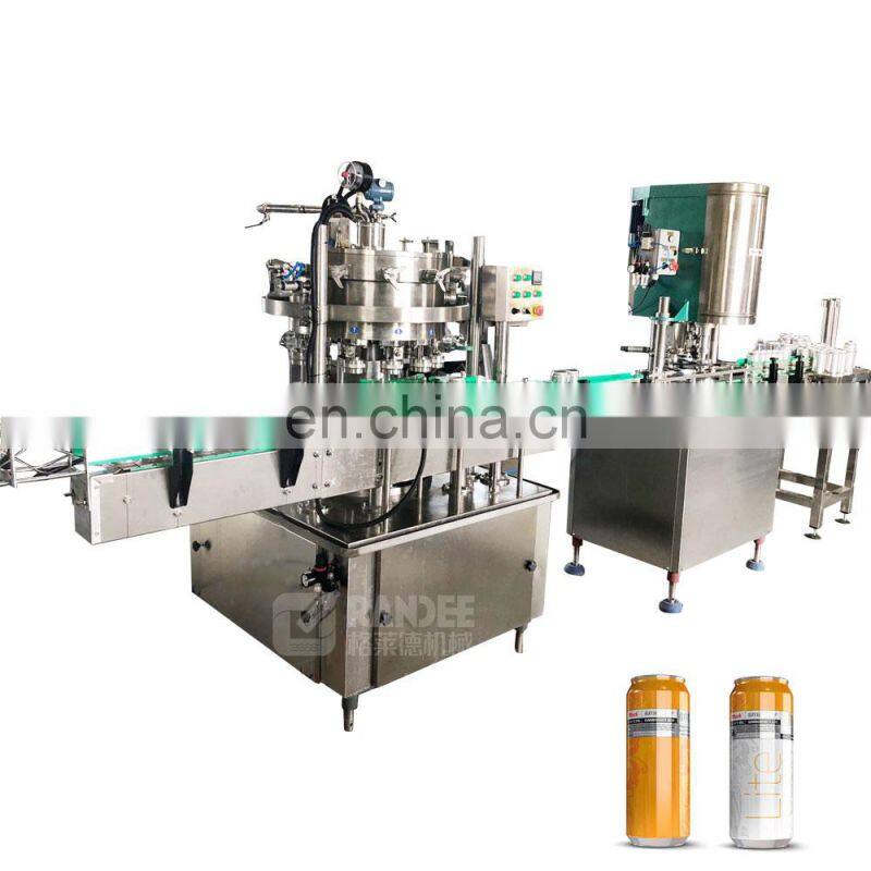 Automatic canning filling sealing machine beer carbonated drink tin can production line