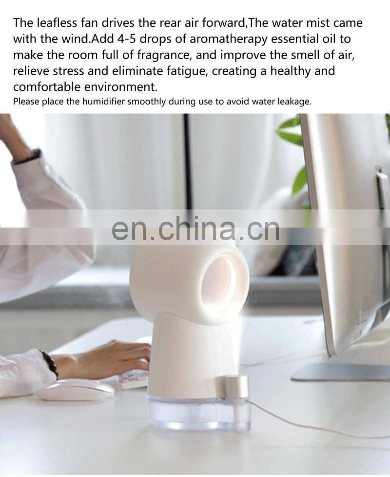 MT-R03 Electric Bladeless Fan Air Humidifier - Cool Mist Humidifier Diffuser Air Purifier With Fan