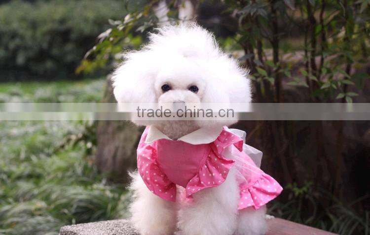 Summer jean with lace pet dog accessories pet clothes puppy clothes