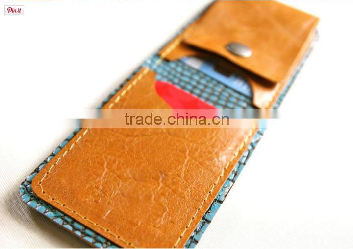 Genuine leather bifold money clip wallet Wholesale leather money wallet