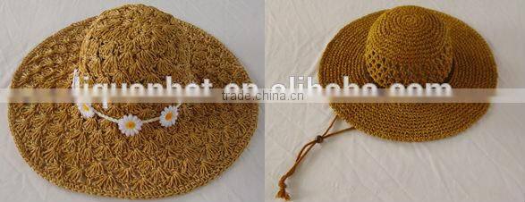 fashion design crochet paper hat / dress hat / summer hat