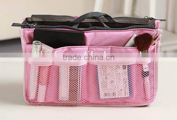 Modern stylish mesh cosmetic bag