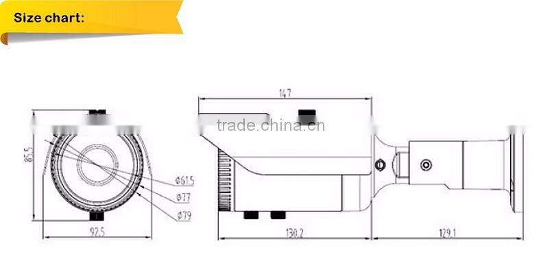 TVI Starlight & WDR 2.8-12mm 1080P Sony 290 2MP Night Vision Bullet TVI CCTV Camera