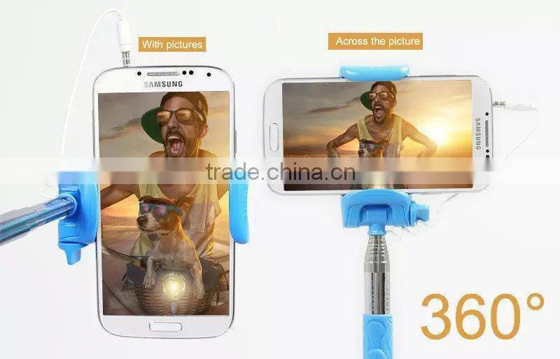 Poplar Foldable Z06-4 Volume Key Cable Monopod Wired monopods selfie stick Original Offer with several colors