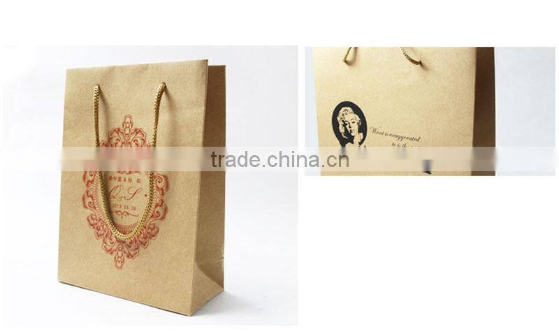 Custom printed full colors pantone bags printing brown paper kraft bag