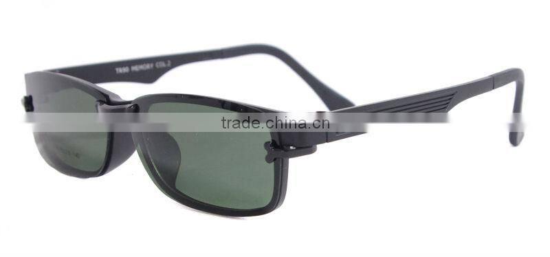 Full Rim Magnetic Optical Frames With Clip On Polarized Sunglasses For Men From China