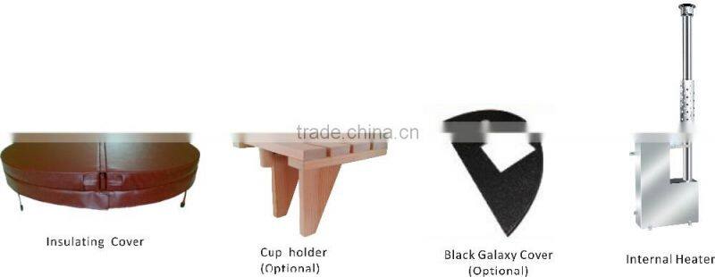 Outdoor wood fired cedar barrel wooden tube