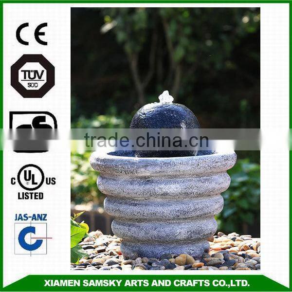 garden decoration fiberglass rotating ball water fountain