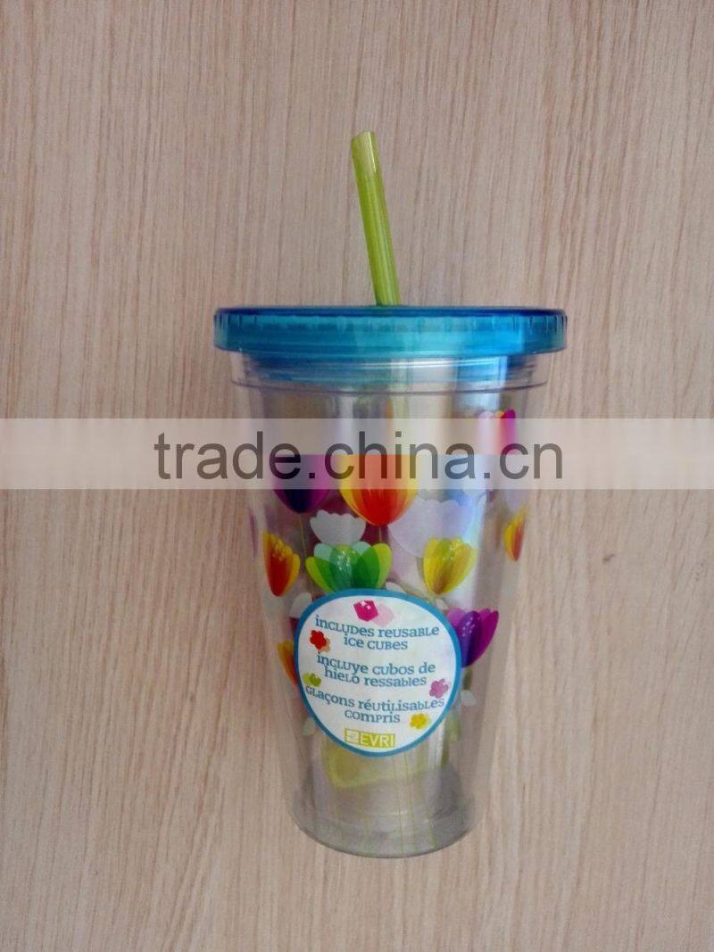cheap Plastic Cup / Cup Includes Reusable Ice Cubes