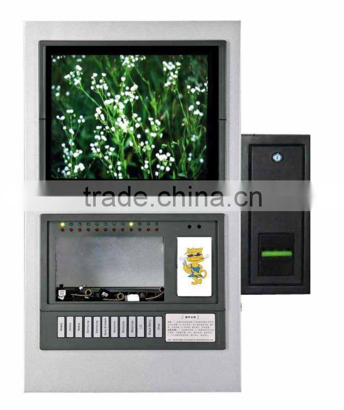 Bill-operated 17'' LCD Cellphone Charger Kiosk