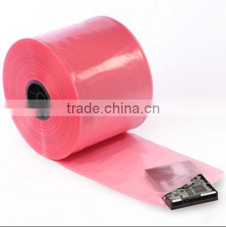 Pink costom tubing film roll pe poly film roll