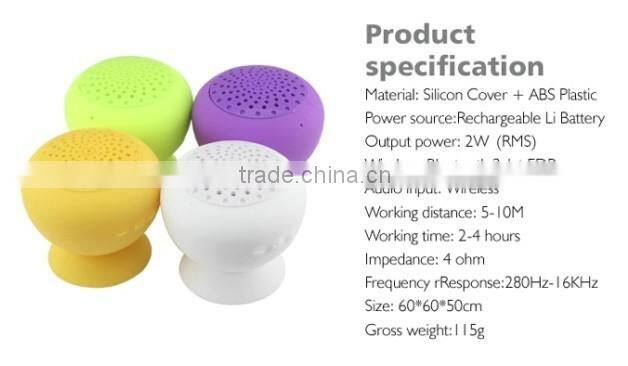 Wholesale Price High Quality Mini Wireless Portable Speaker with Suction Cup