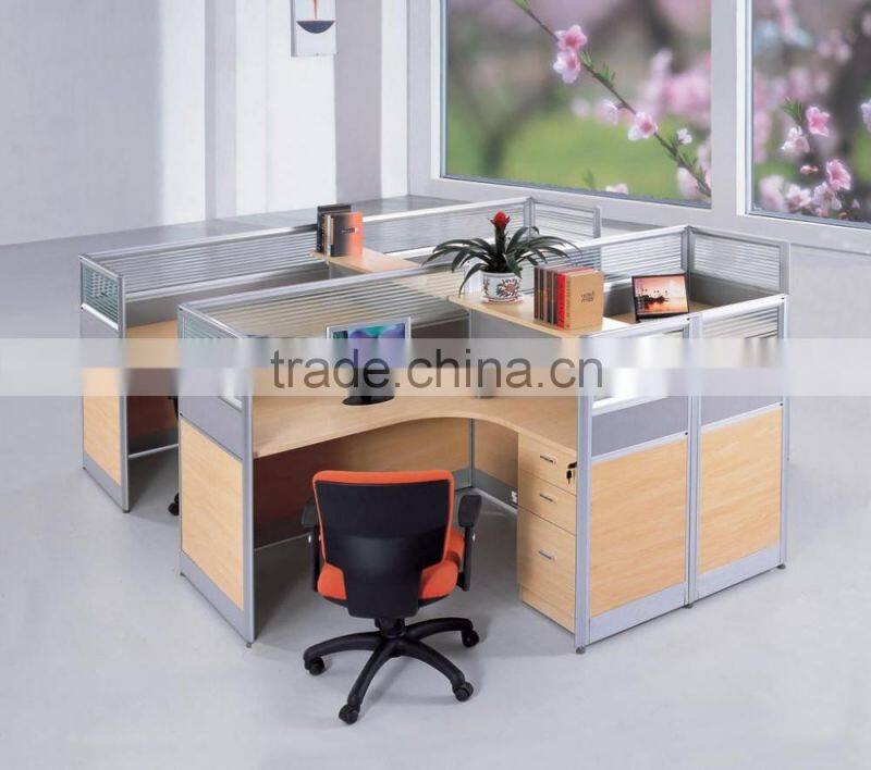 aluminum partition office cubicle workstations design for 4 people
