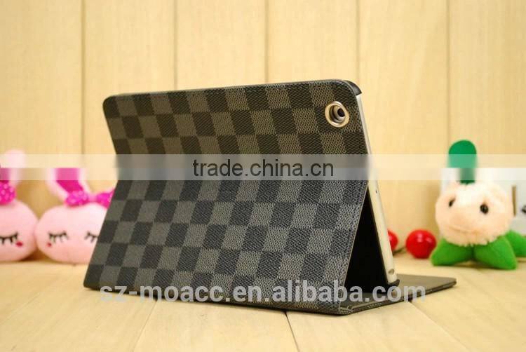 grid style pc pu case for iPad mini 3