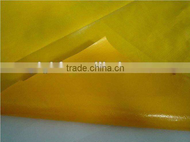 220gsm yellow water resistant materials& pe tarpaulin sheet for sale