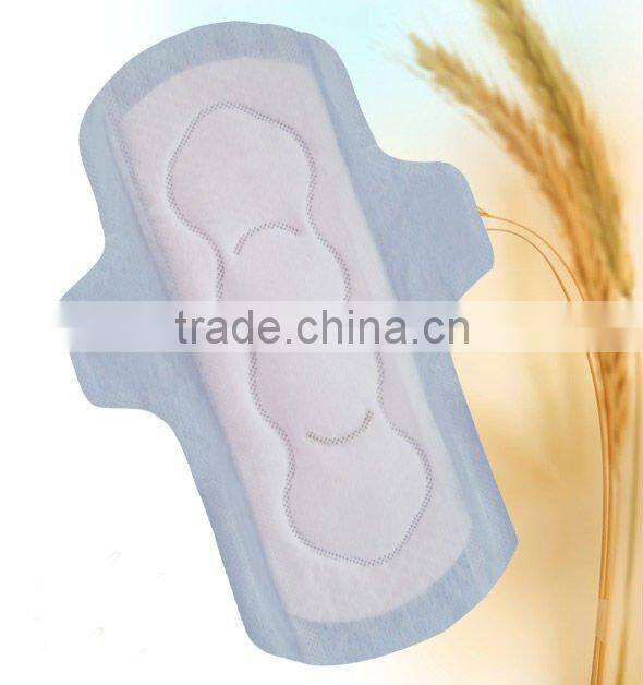 245mm super absorbent sanitary napkin with wings