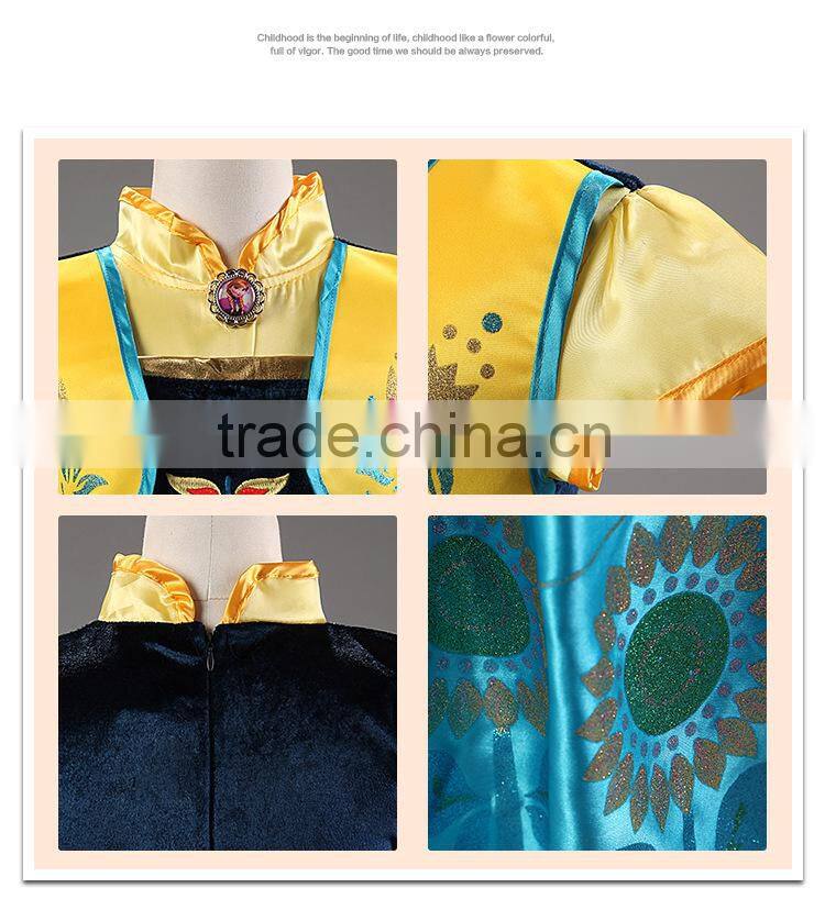 2015 China factory wholesale popular frozen cosplay dress gown (Ulik-A0115)