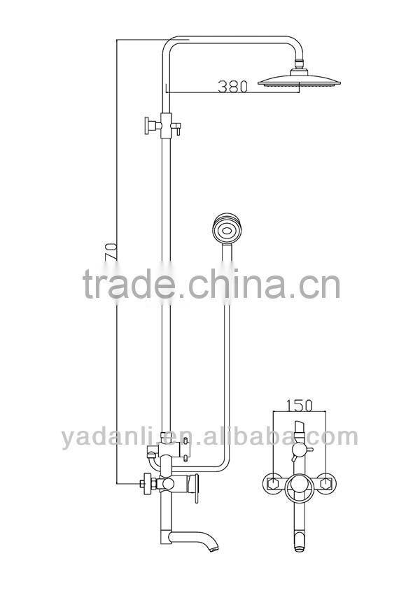good quality brass round bathtub shower set -8225
