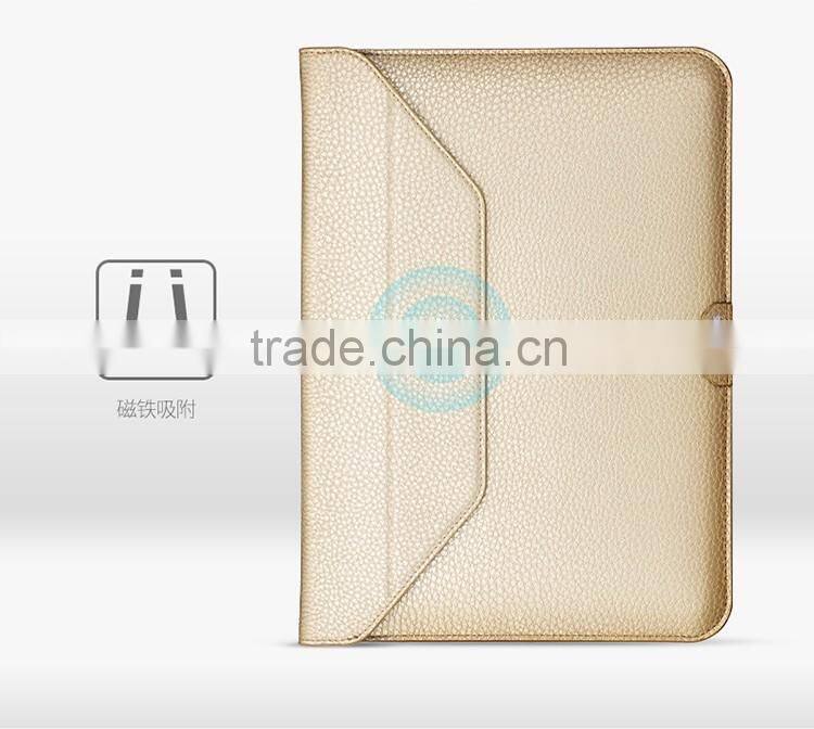 Shining series high quality PU leather sleeve case for iPad Pro 12.9 inch with stand function