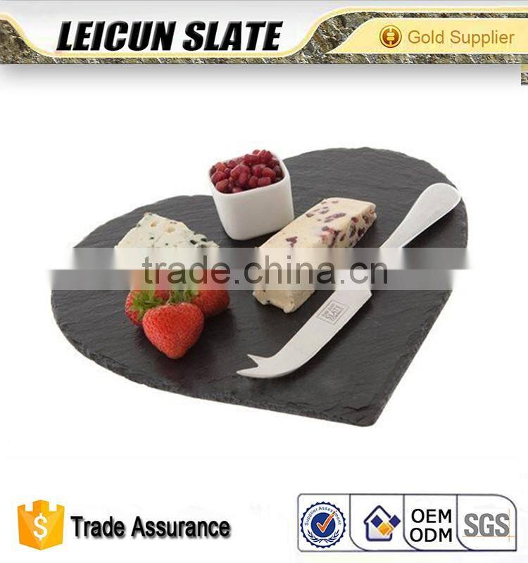 Wholesale Natural Black slate plate, Black Slate Steak Plate