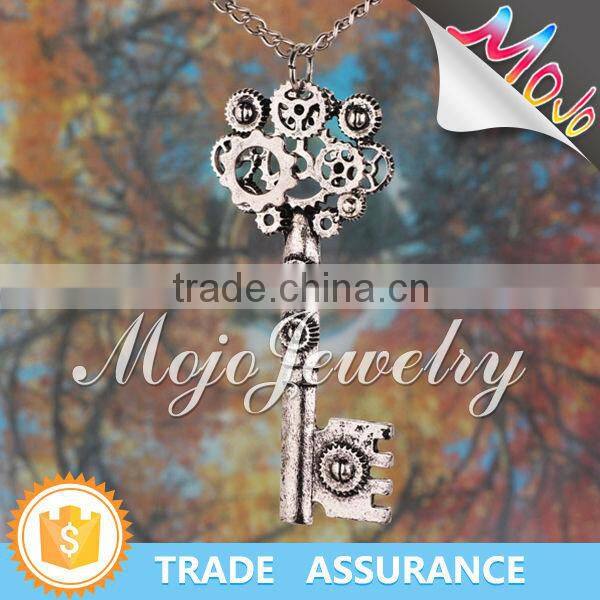 Fashion Design Antique Gold Necklace with Key Pendant on Sale