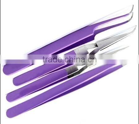 Multi Colour Eyelash Extension Tweezers Pointed Tweezers with Titanium Multicolor