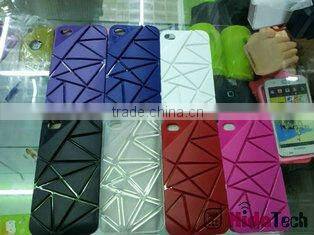 Hot sell sheep skin mobile phone case for apple iphone 4s, many colors, chrome technique